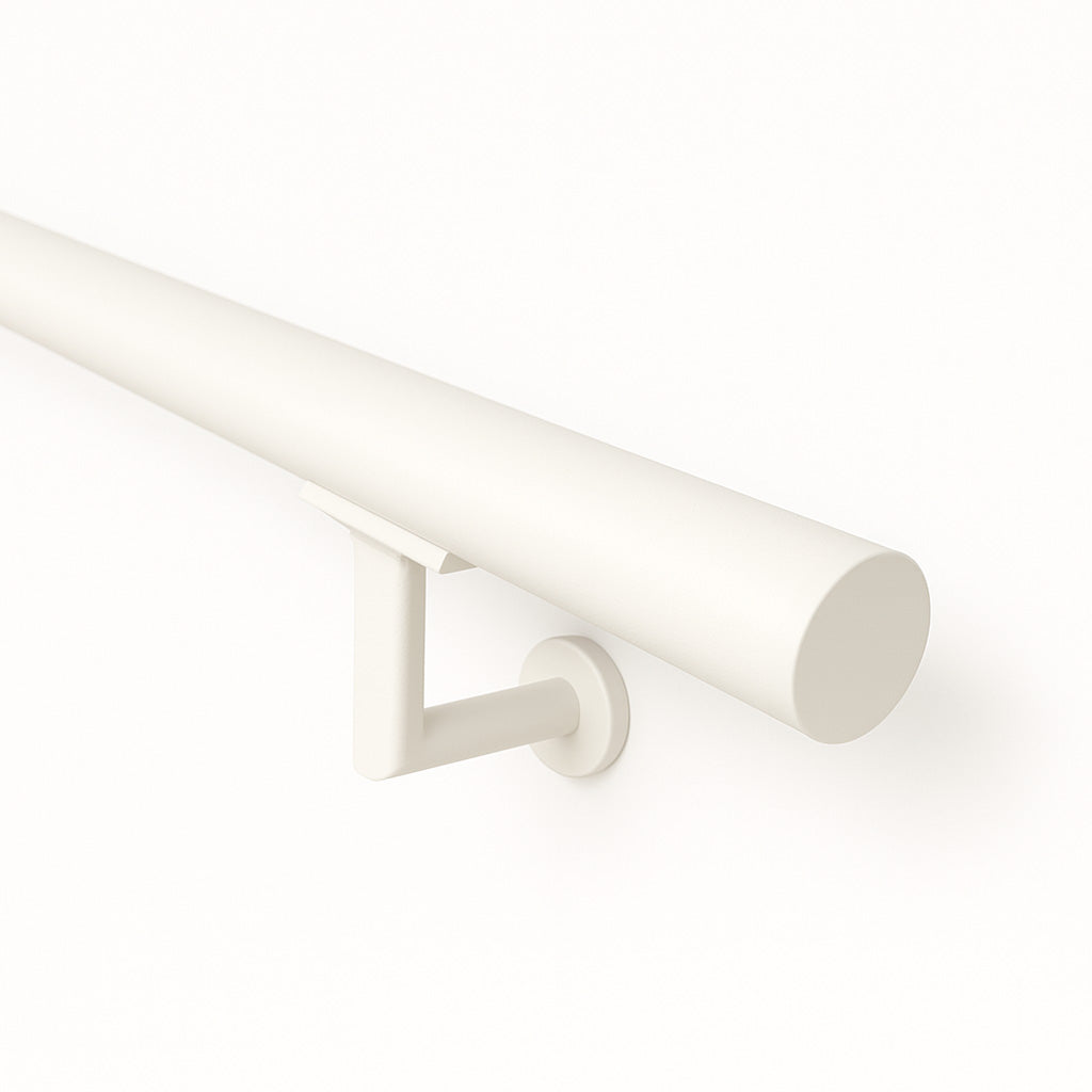 Trapleuning Rond — Wit